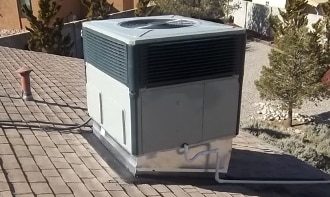 A new AC installed on a home