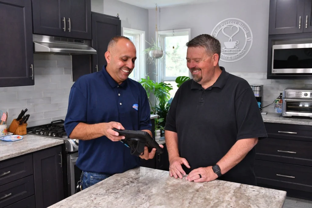 Professional kitchen consultation with homeowner in Albuquerque, NM