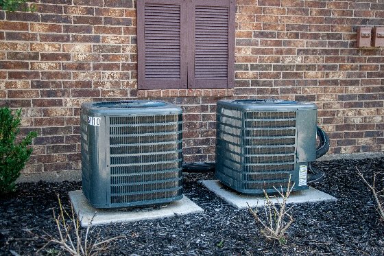 Two Outdoor HVAC Units at a home