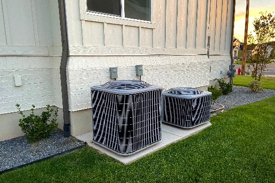 Two AC units outside a home