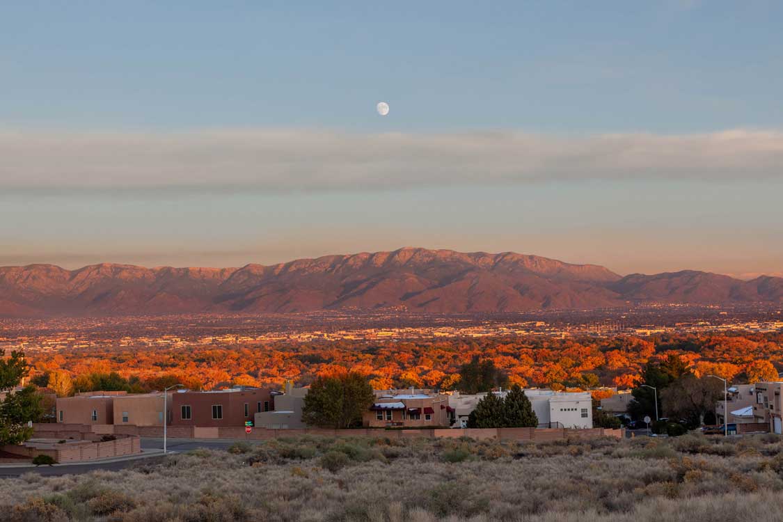 Albuquerque and the Sandia Mountains