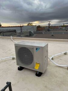 Installing the condenser for the mini splits