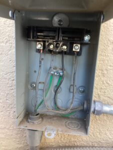 Worn electrical disconnect box
