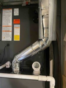 Furnace piping installed with new HVAC system