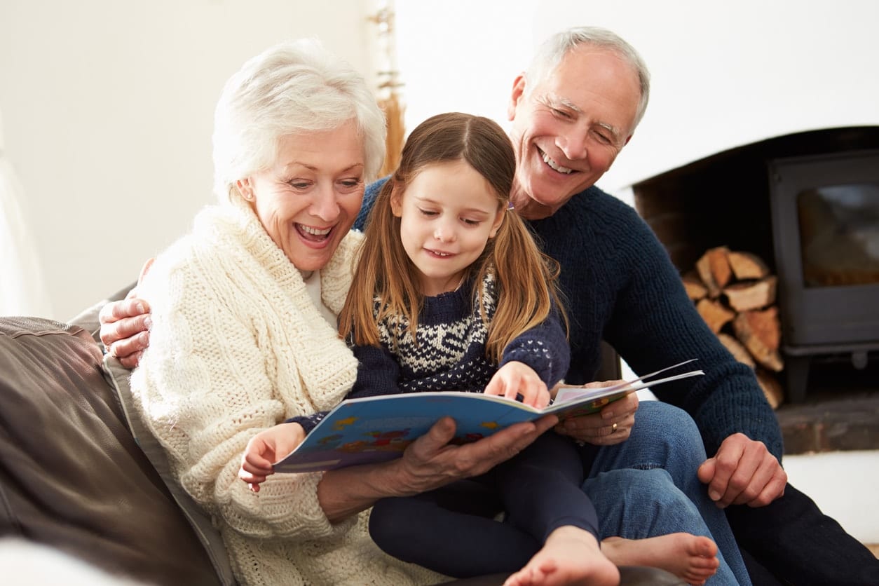 A family reading together