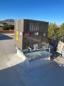 A Coleman HVAC system installed a rooftop in New Mexico