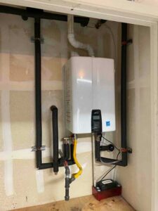 Navien NPE-210A2 tankless water heater installation in Albuquerque NM