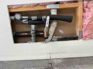 Relocated main water shutoff valve during plumbing upgrade in Albuquerque